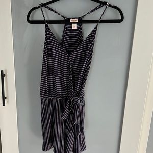 NWOT Navy Striped Romper Size XS